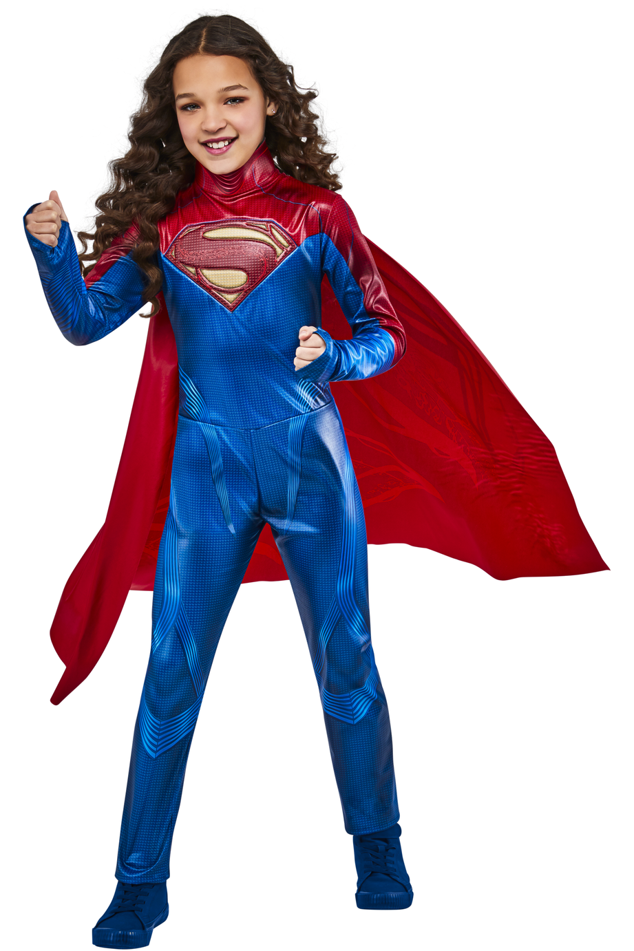 Girls Supergirl Costume TV Book Day Kids Fancy Dress Superhero Outfit