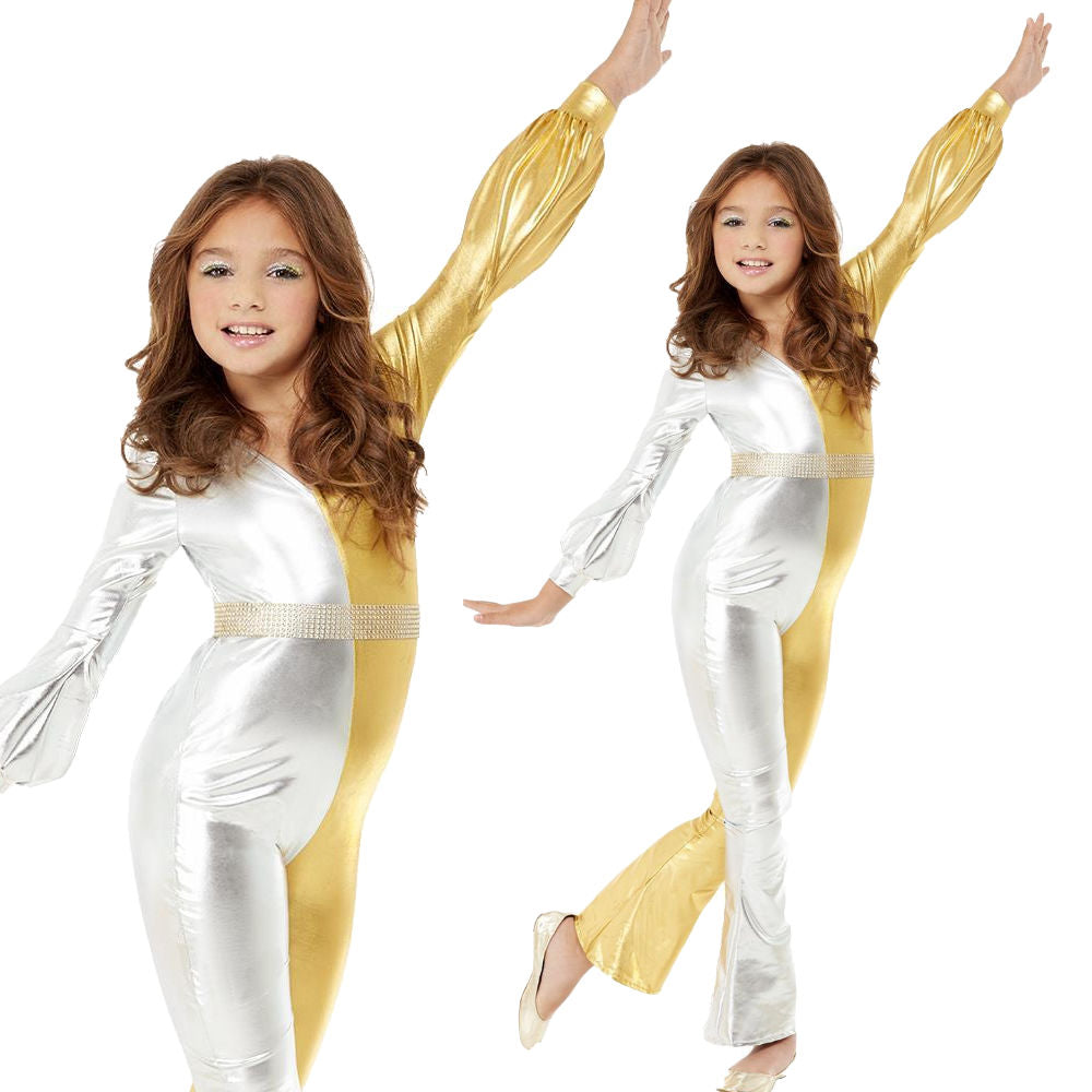 70s Super Chic Costume Girls Musical Fancy Dress Outfit Trooper Dancer
