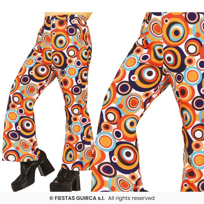 70s Pants Mens 60s 70s Flares Flared Trousers Adults Hippie Hippy Fancy Dress