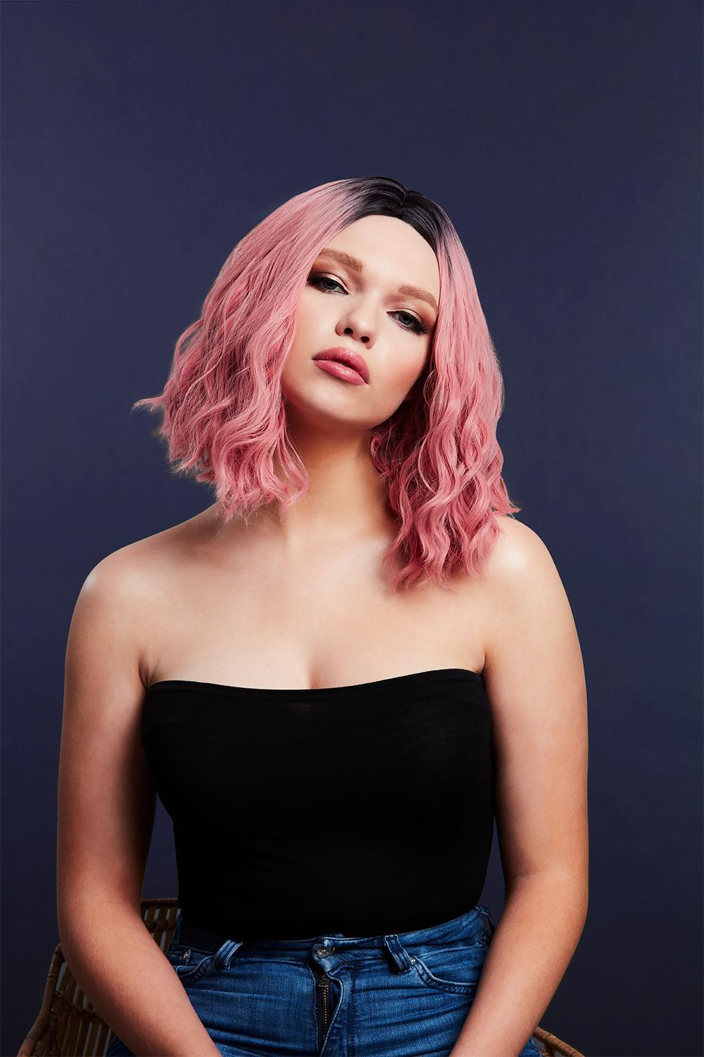 Cara Wig Ladies Fever Deluxe Professional Quality Fancy Dress Wig Wavy Long Bob