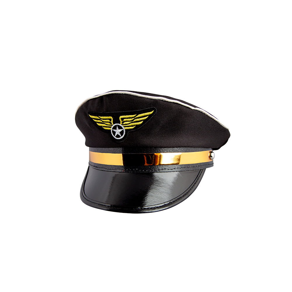 Airline Pilot Cap Adults Pilots Fancy Dress Costume Accessoy Mens Ladies Air Hostess