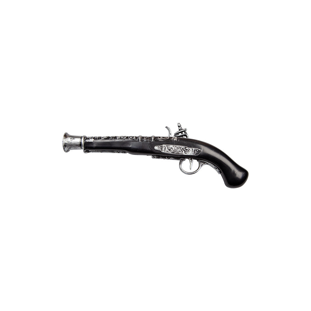 Pirate Pistol Adults Pirates Gun Fancy Dress Accessory Carribean Black Gun 35cm