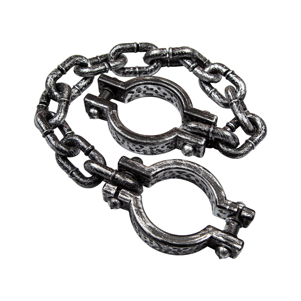 Convict Shackles 82cm Adults Fancy Dress Mens Ladies Prisoner Chains