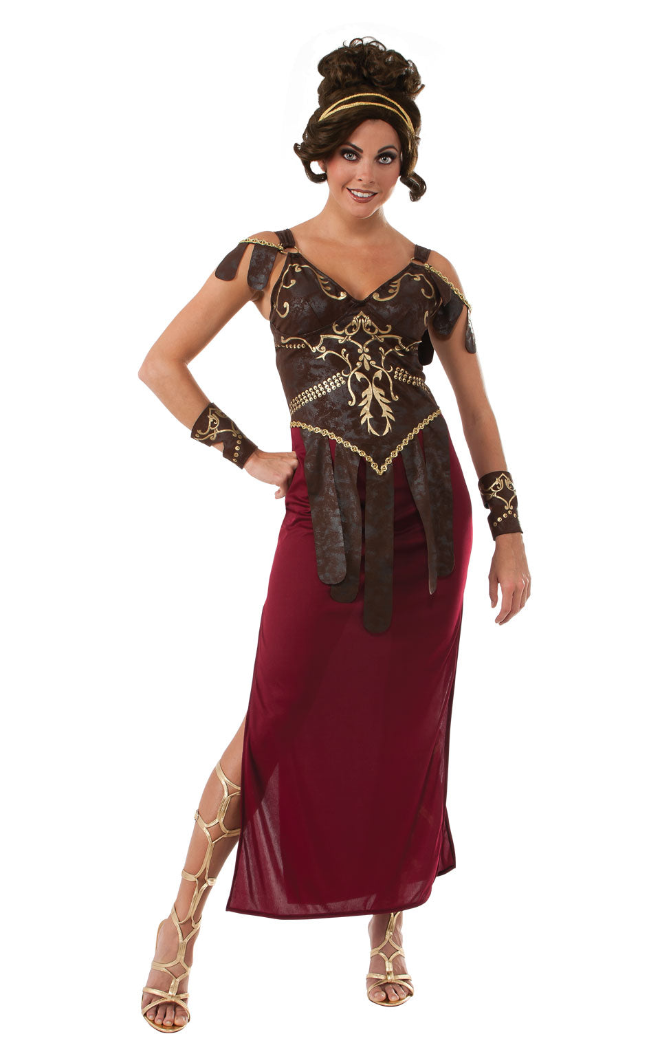 Greek Goddess Roman Lady Fancy Dress Costume Spartan Warrior