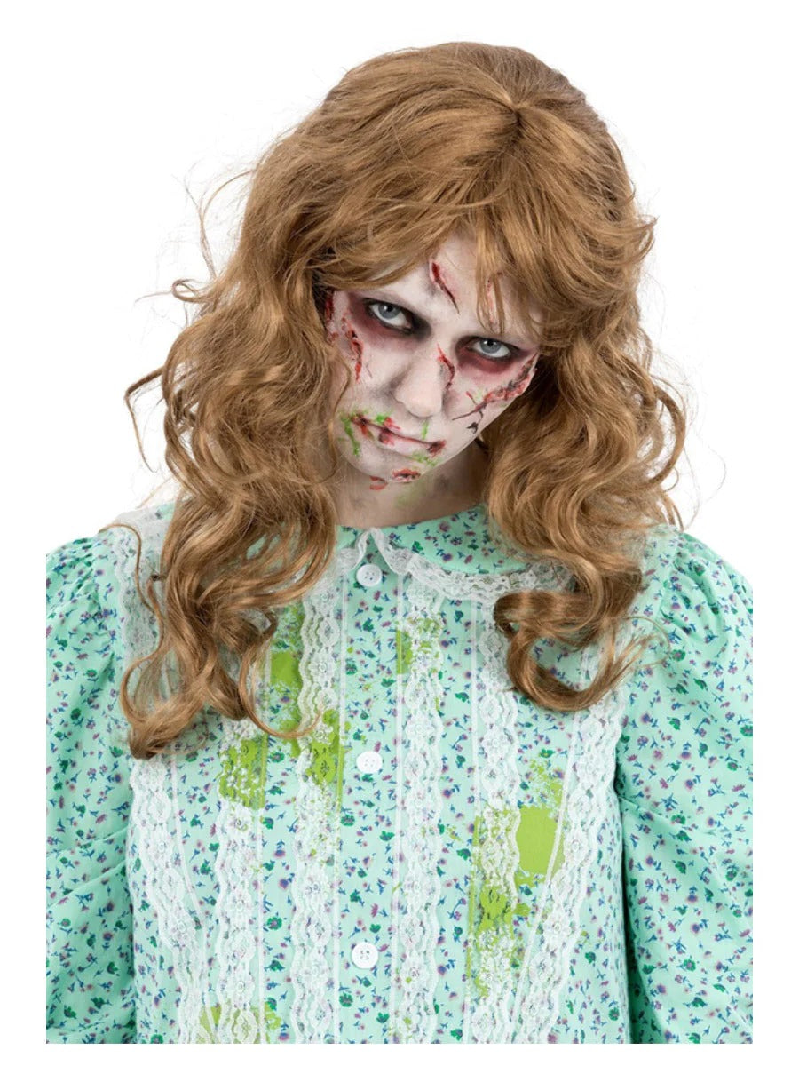 The Exorcist Regan Wig Long Messy Wavy Halloween Fancy Dress Wig Ginger