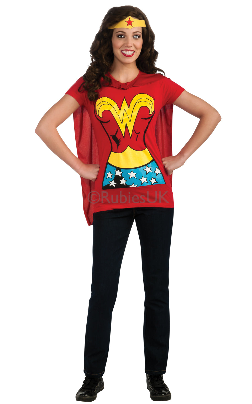 Wonderwoman T-Shirt Costume Superhero Licensed World Book Day Fancy Dress