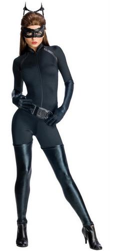 Womens Catwoman Fancy Dress Costume Batman Dark Knight Halloween Superhero