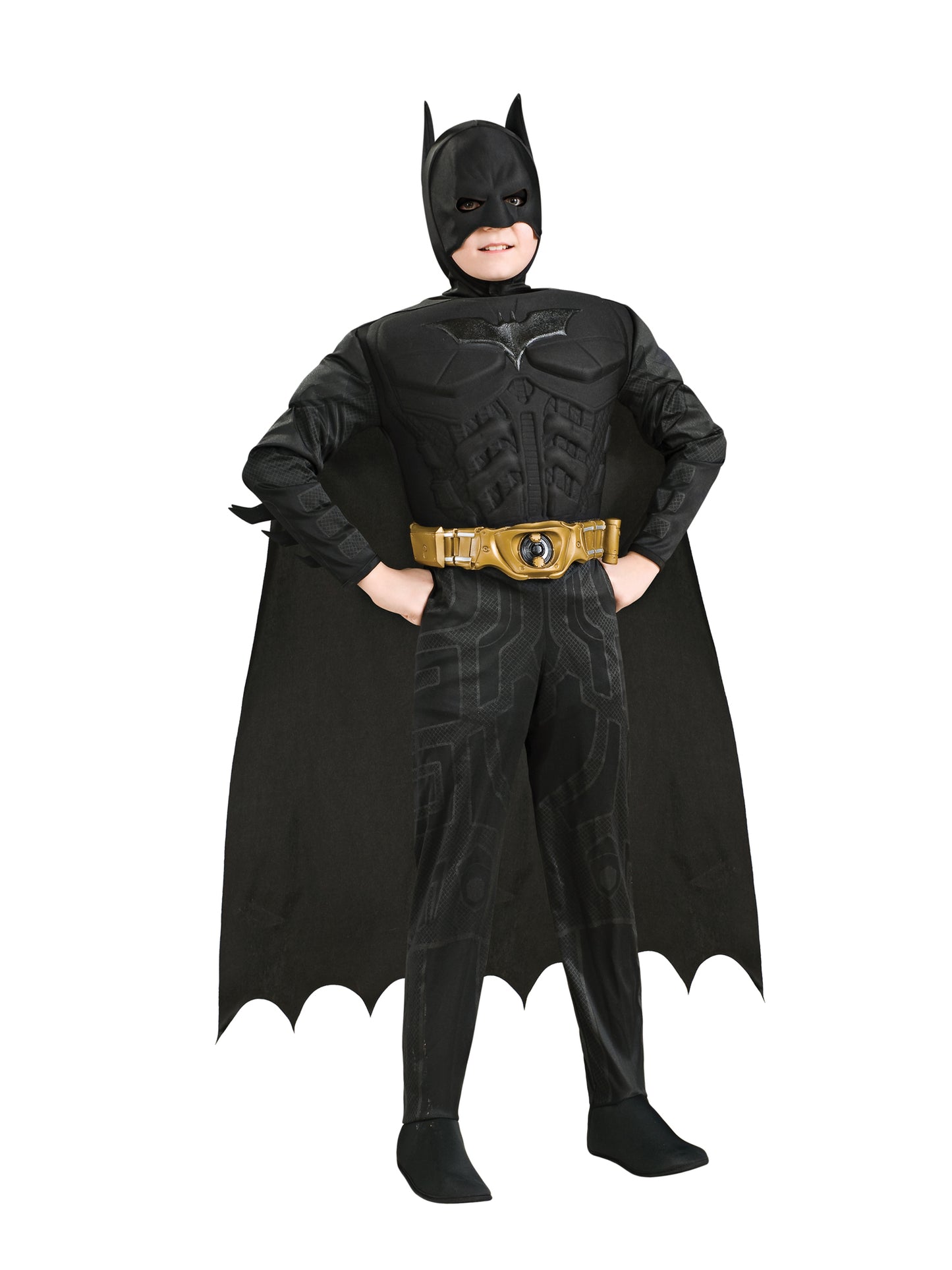 Batman Costume Deluxe Boys The Dark Knight Superhero Fancy Dress Kids