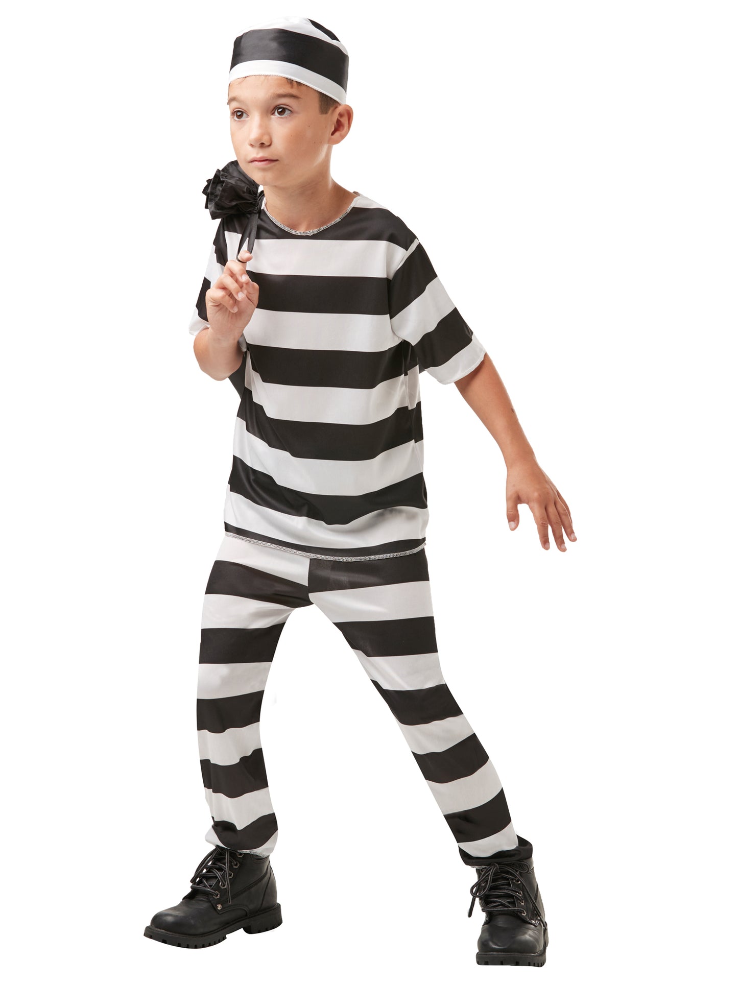 Hunted House Prisoner Boys Convict Prisoners Fancy Dress Costume Kids