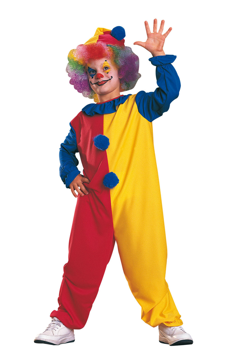 Boys Circus Clown Costume Novelty Clowns Fancy Dress Outfit Kids Jumpsuit