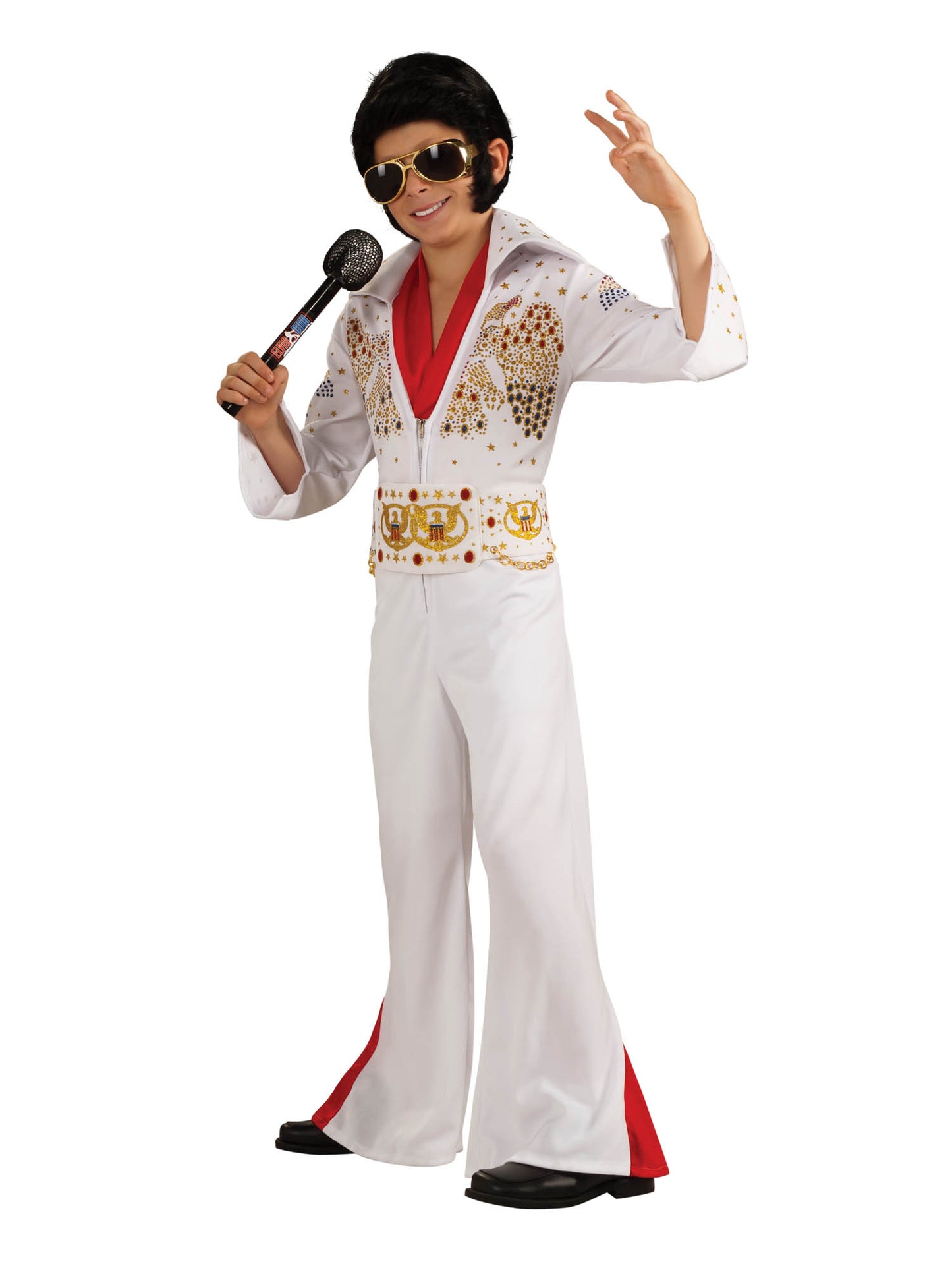 Deluxe Elvis Costume Boys Elvis 50s Fancy Dress King Of Rock N Roll