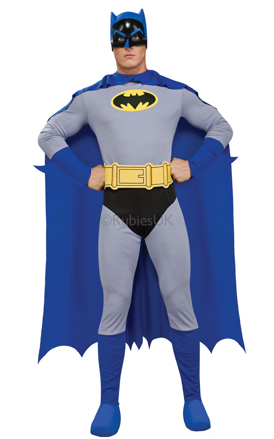 Adult Deluxe Brave Bold Batman Mens Fancy Dress Costume Licensed Party Outfit