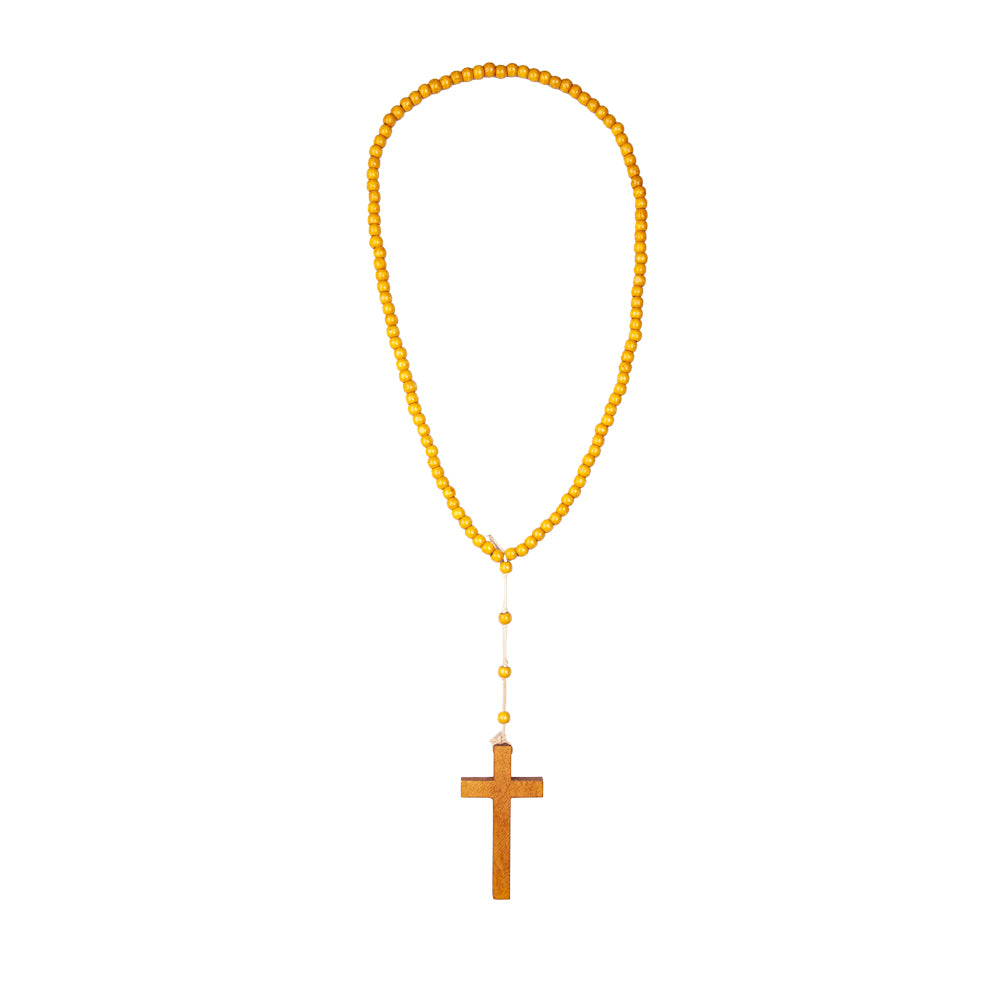 Monks Cross With Beaded Chain Mens Ladies Fancy Dress Accessory Monk