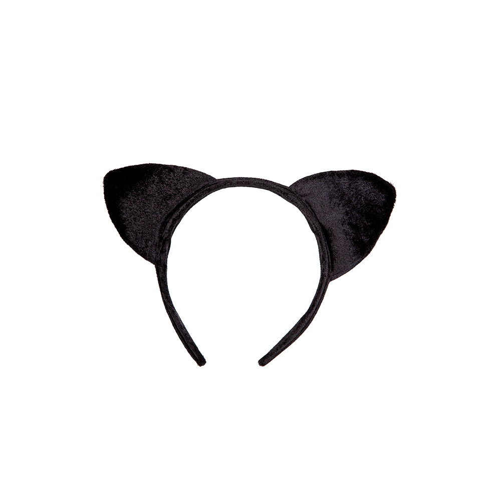 Cat Ears Ladies Velour Cat Kitten Ears Halloween Fancy Dress Headband Adults Ladies