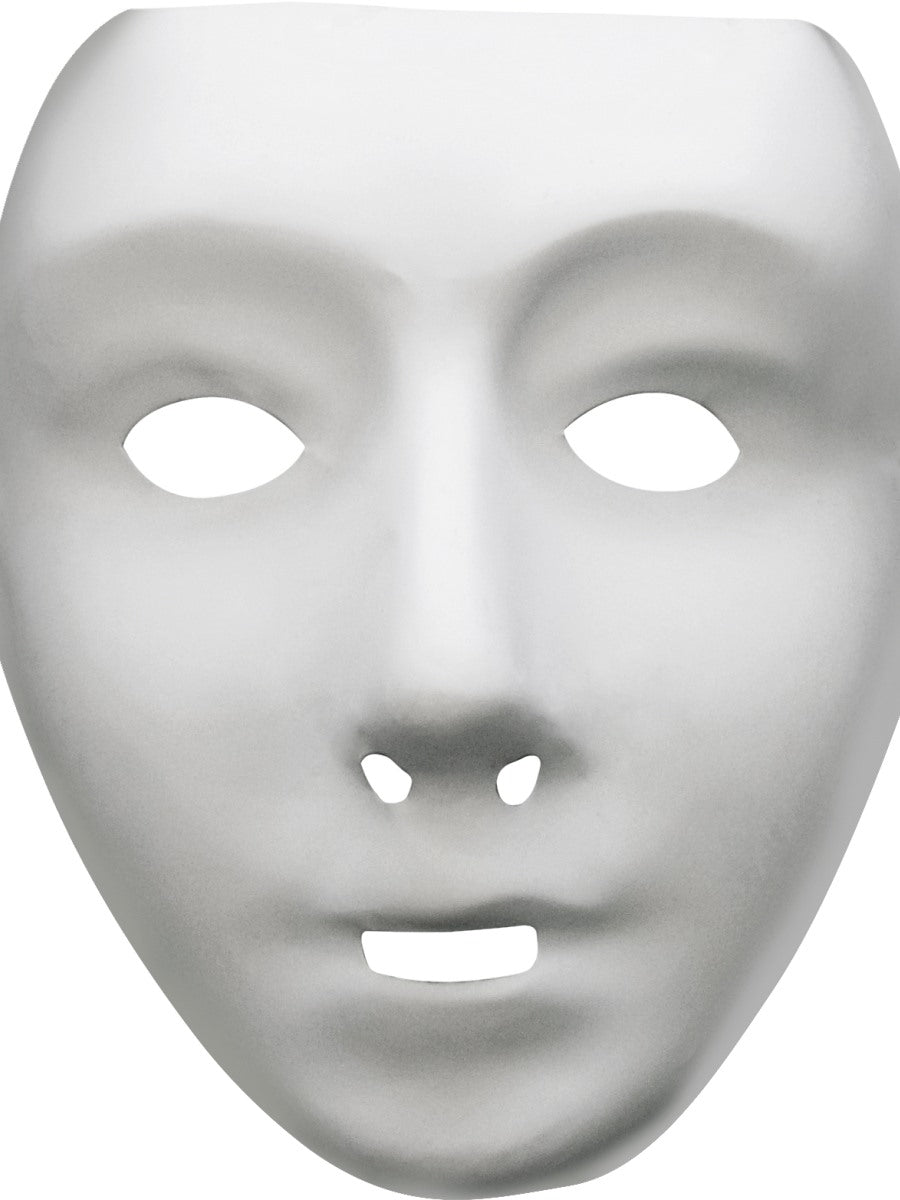 White Robot Mask Mens Ladies Fancy Dress Costume Accessory