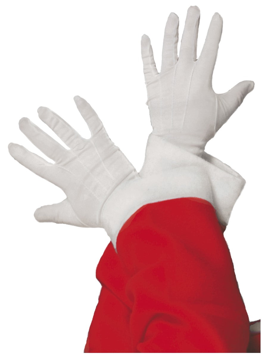 White Gloves Adults Mime Act Father Christmas Fancy Dress Accessory