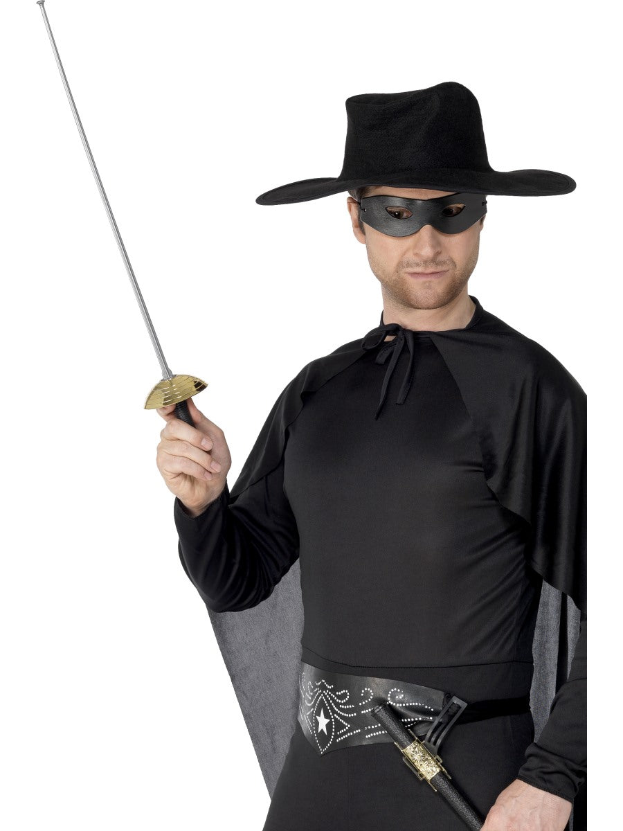 Zorro Bandit Eyemask & 68cm Sword Mexican Fancy Dress Accessory