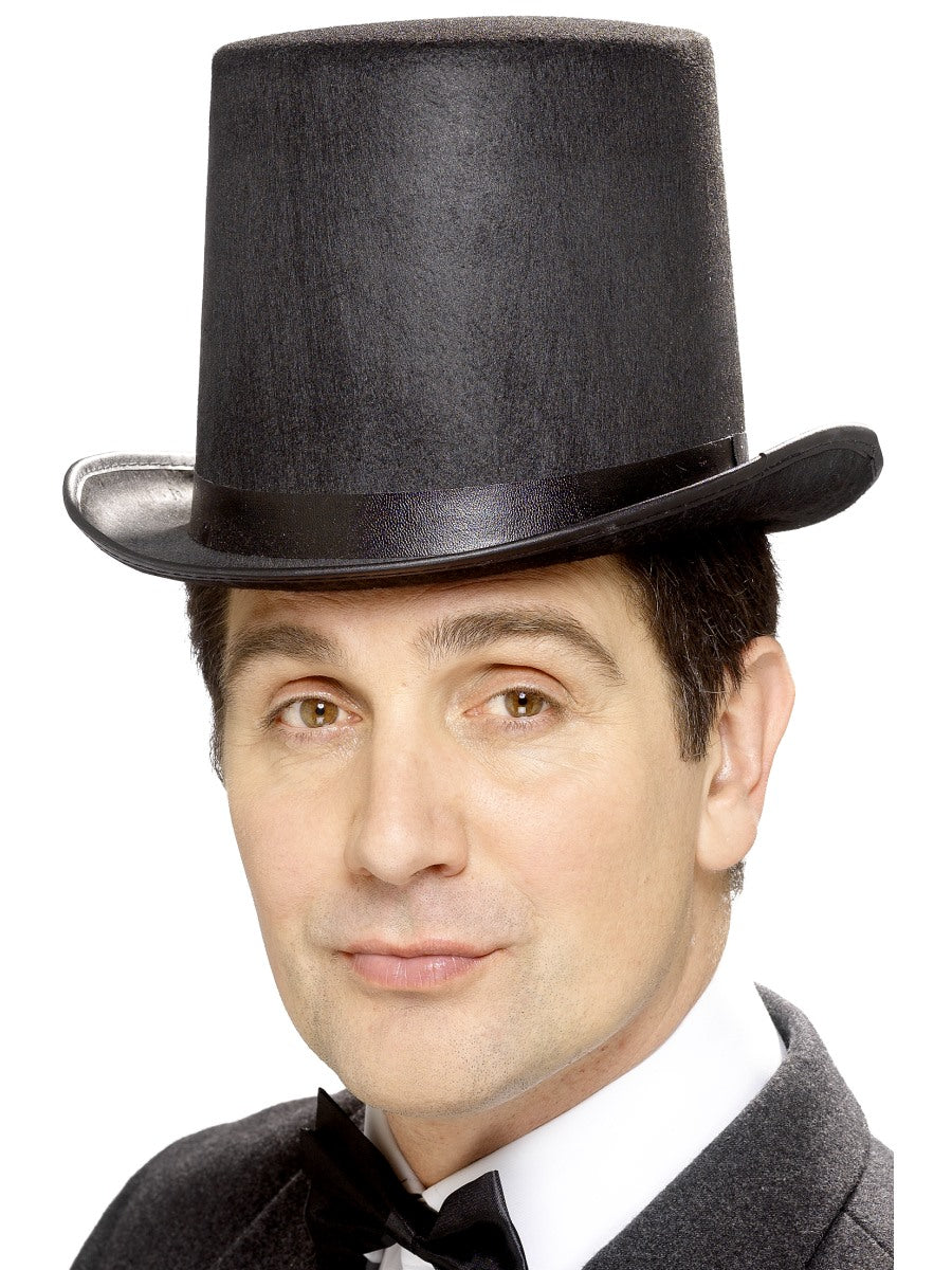 Black Stovepipe Top Hat Kids Magician Fancy Dress Victorian 1920s Hat