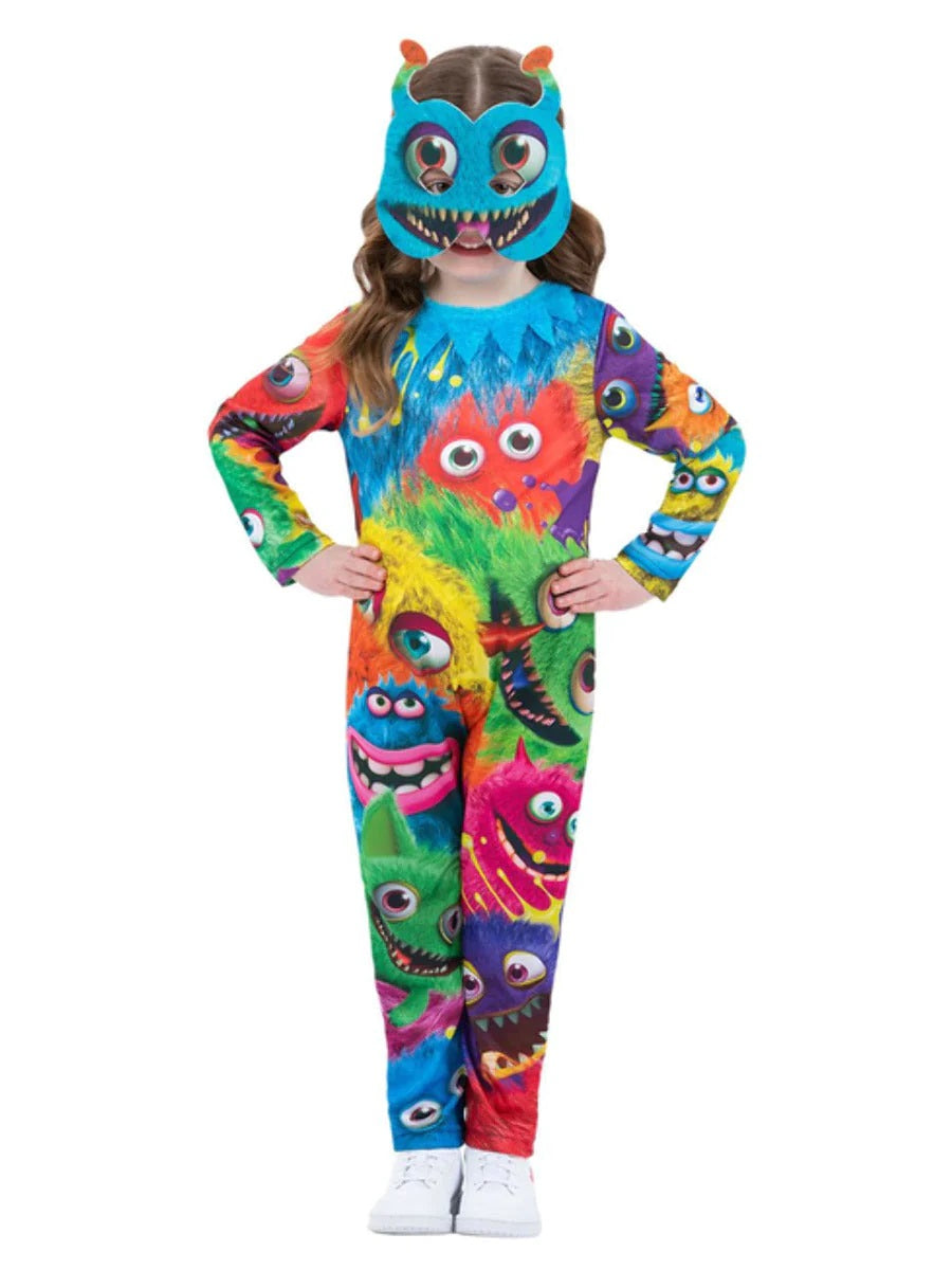 Monster Party Costume Kids Colourful Toddlers Boys Girls Fancy Dress