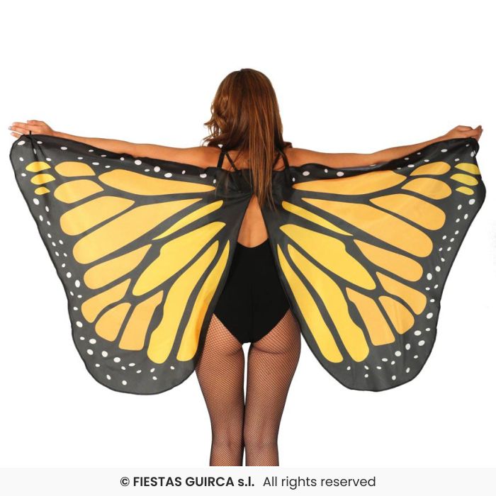 Butterfly wings 170 x 80 cm Orange Ladies Fancy Dress Accessory Insect Wings