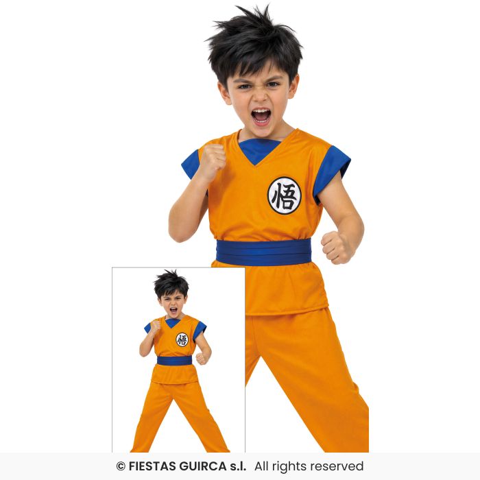 Fighter King Costume Japanese Cartoon Boys Fancy Dress Outfit Age 5-12