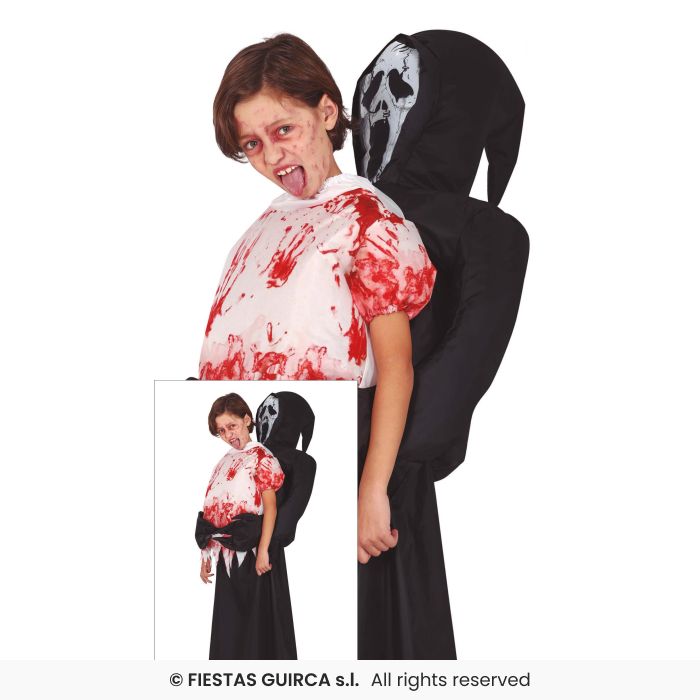 Inflatable Ghost Costume Death Repaer Boys Halloween Fancy Dress Outfit