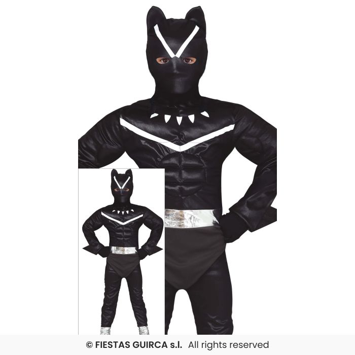 Black Feline Child Costume Panther Superhero Kids Fancy Dress Outfit Age 3-12