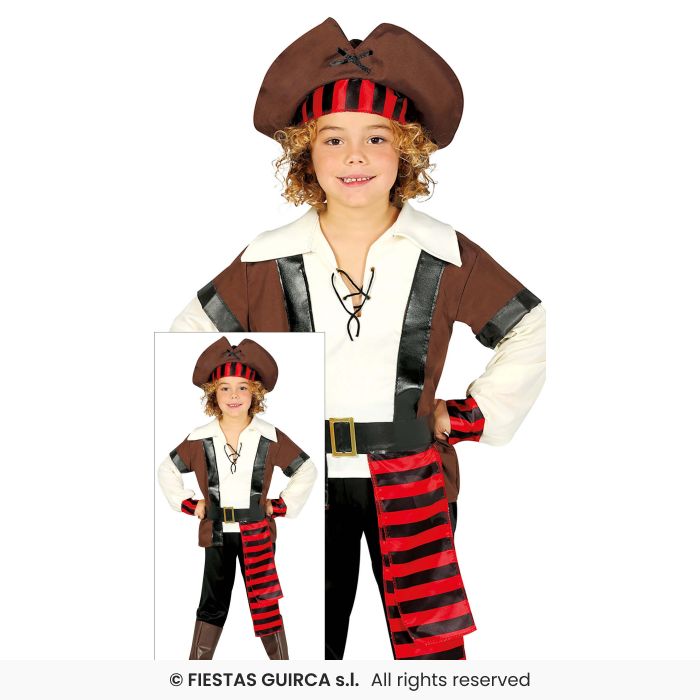 Seven Seas Pirate Kids Pirates Fancy Dress Costume Deluxe Boys Girls Age 3-13