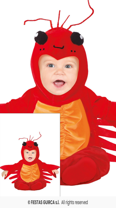 Baby Lobster Costume Toddlers Sea Creature Fancy Dress Outfit Boys Girls Age 1-2