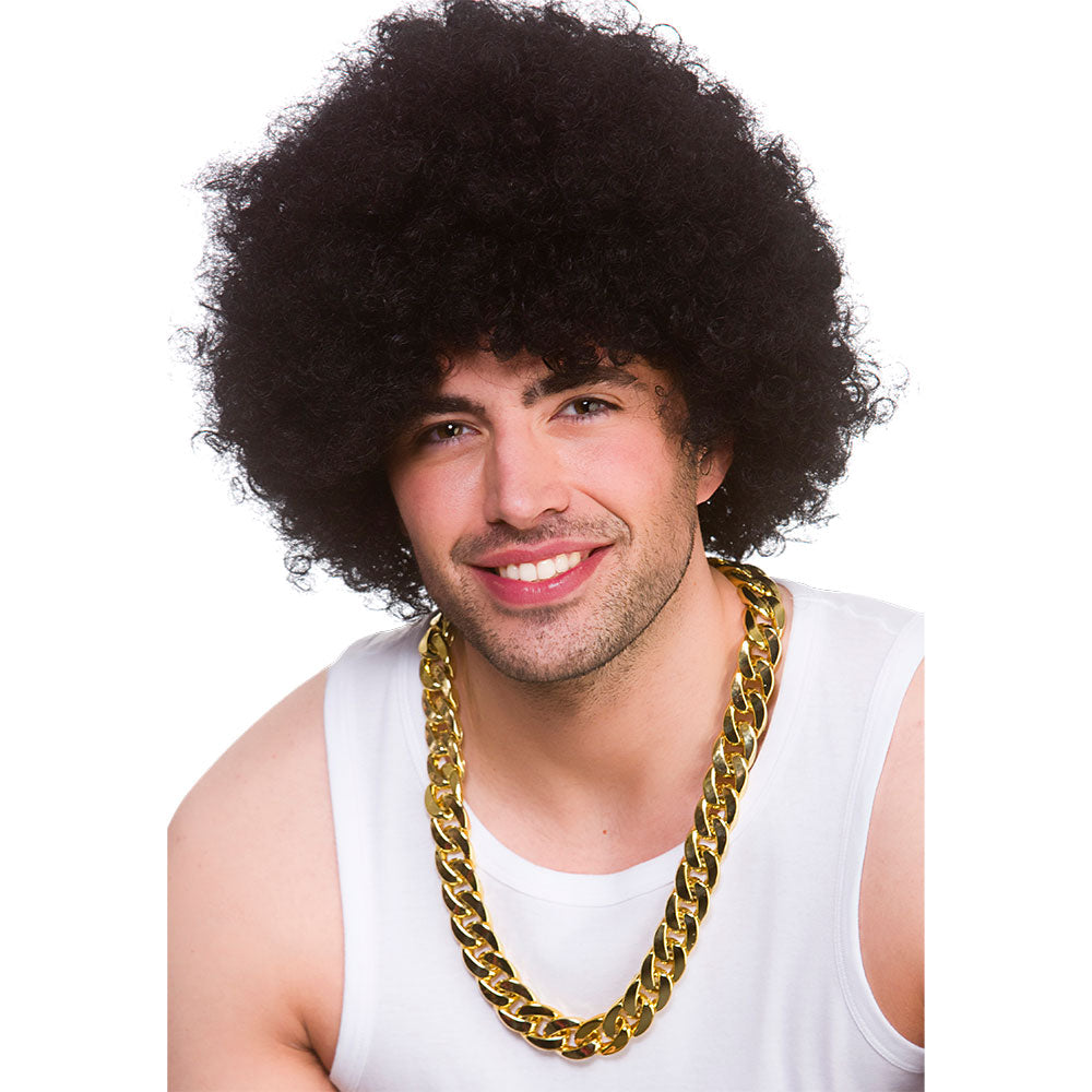 Chunky Gold Chain Necklace Gangster Lemon Mr T Rapper Fancy Dress Bling