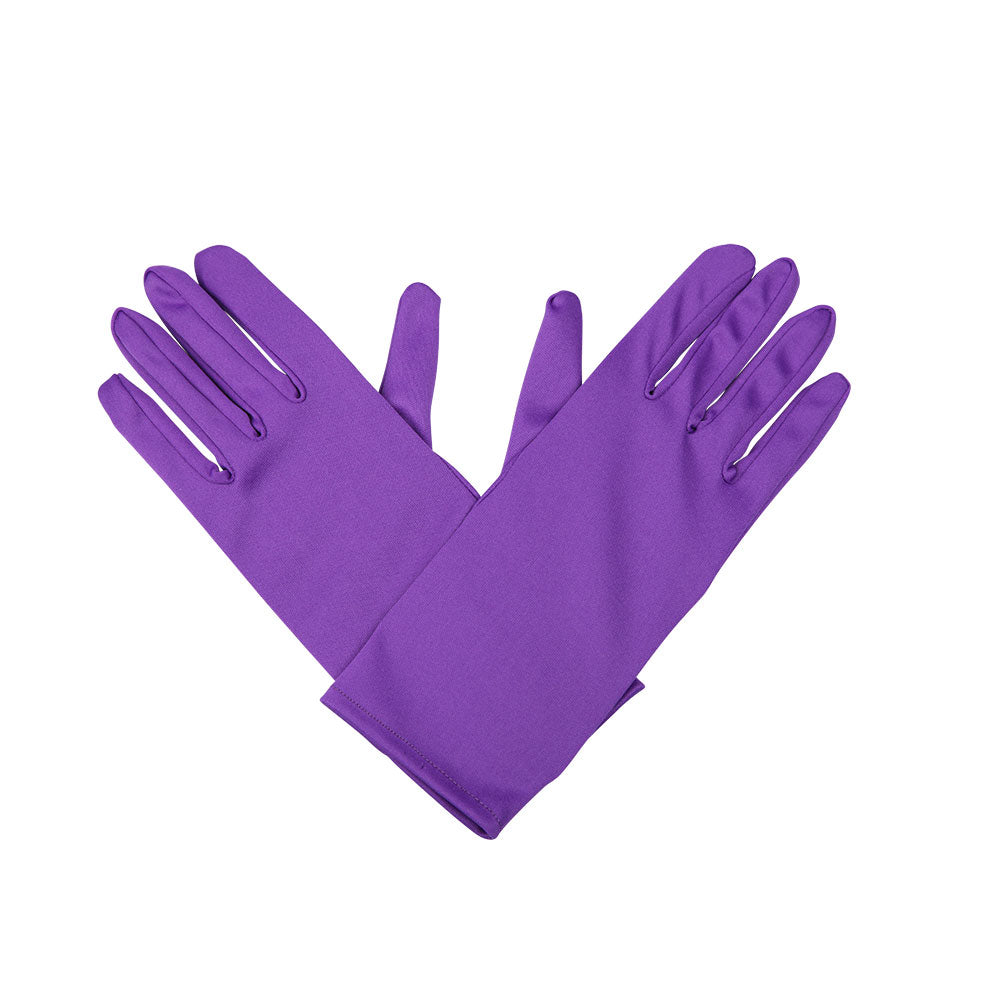 Mens Purple Gloves Gents Fancy Dress Accessory One Size
