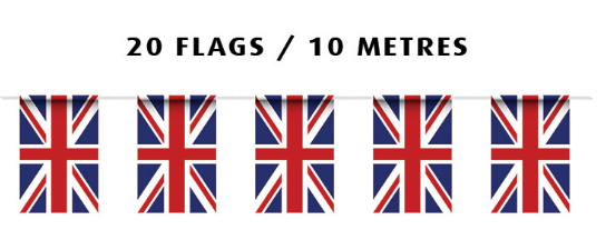 10M Bunting Union Jack Great Britain Olympics Eurovision Fancy Dress Party