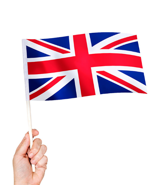 12 x G.B Hand Flags 30x17cm Union Jack Olympics Great Britain Fancy Dress