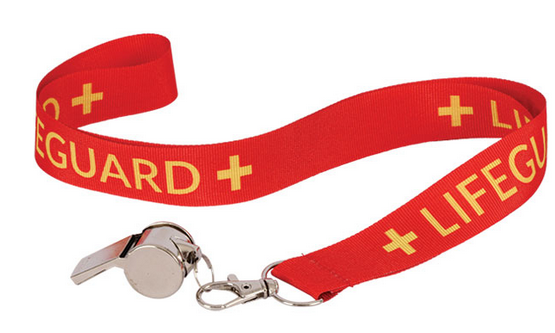 Metal Whistle Lifeguard Lanyard Adults 80s Baywatch Fancy Dress Accessory 1980s