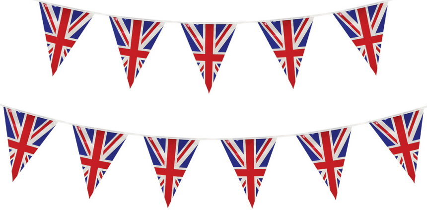 Coronation Bunting Union Jack Bunting Flag Banner Party Decor Eurovision