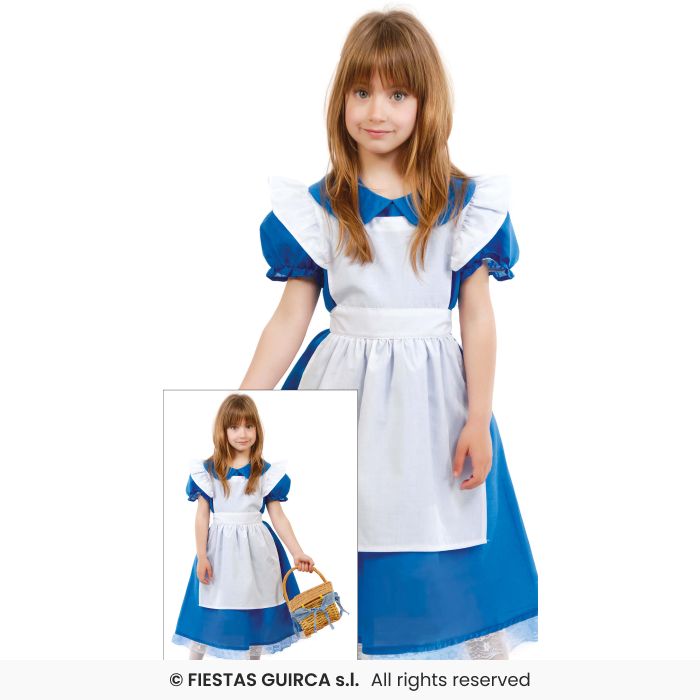 Alice Dress Girls Fairytale Storybook Book Day Girls Fancy Dress Costume Age 3-12