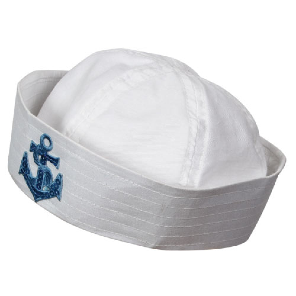 White Sailor Doughboy Marine Hat Fancy Dress Acessory Captain Sailors
