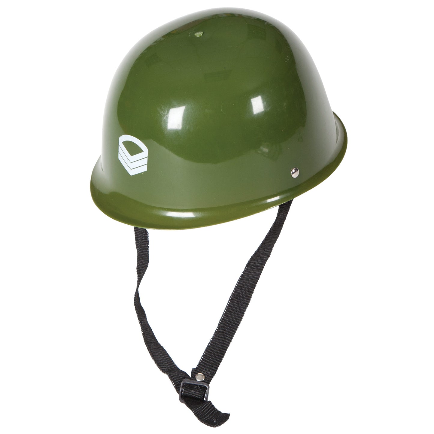 Green Army Soldier Helmet Hard Plastic Hat Adults Military Fancy Dress War Time