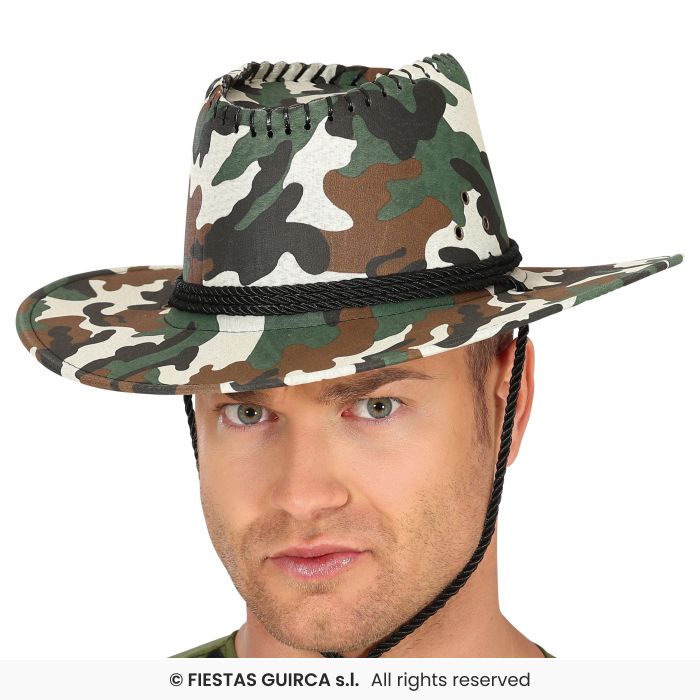 Camouflage Hat Adults Army Military Fancy Dress Accessory Mens