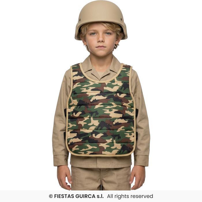 Childs Camouflage Vest Army Boy Military Fancy Dress Accessory Bullet Vest