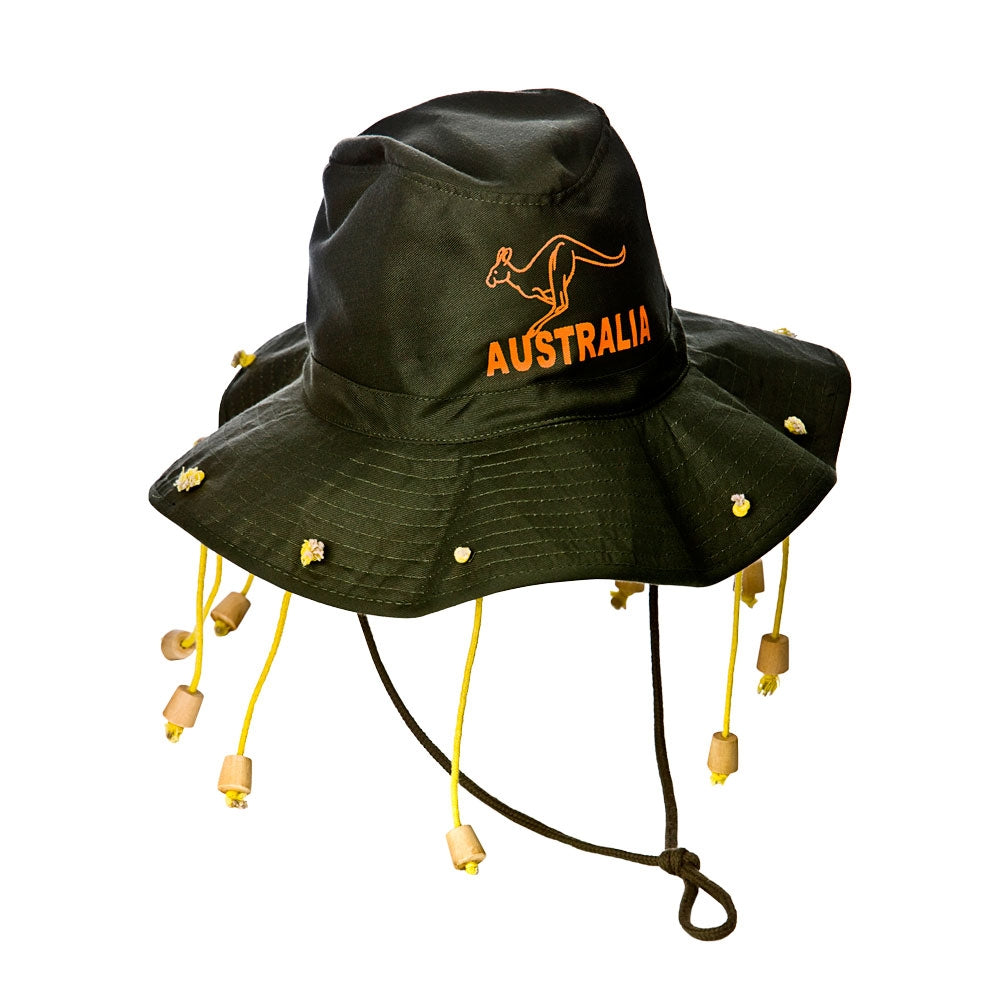 Aussie Australian Hat with Corks Fancy Dress Cork Crocodile Dundee Ozzie Adults