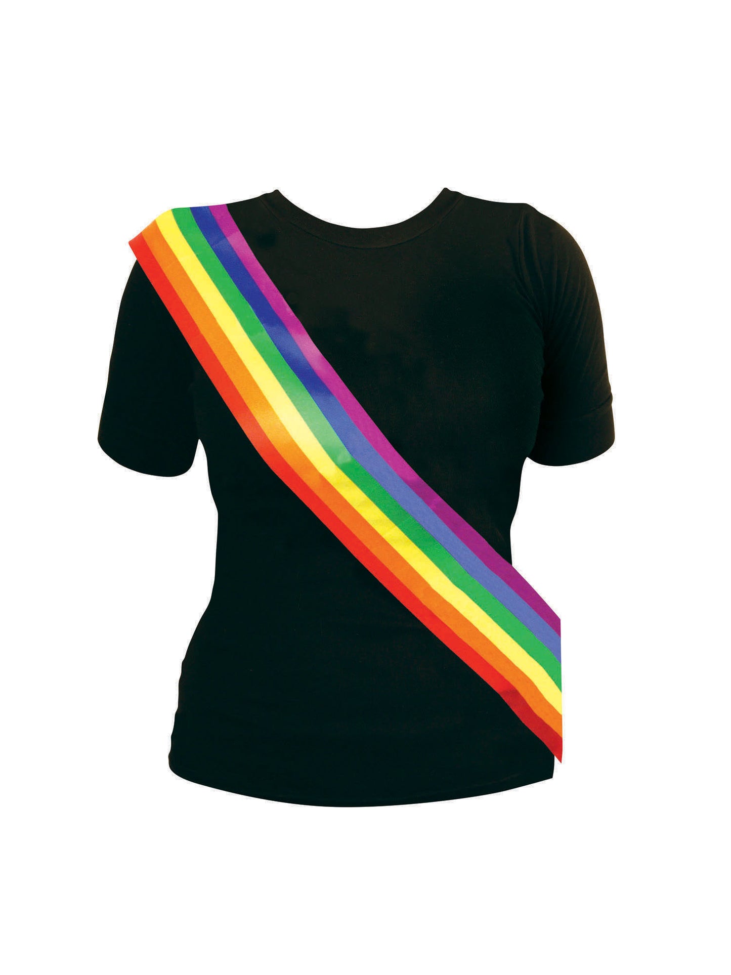 Rainbow Sash Pride Multi Coloured Sash Fancy Dress Accessory