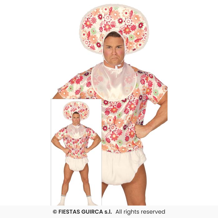 Mens Cry Baby Costume Stag Night Funny Fancy Dress Costume Mens Dress S-XXL
