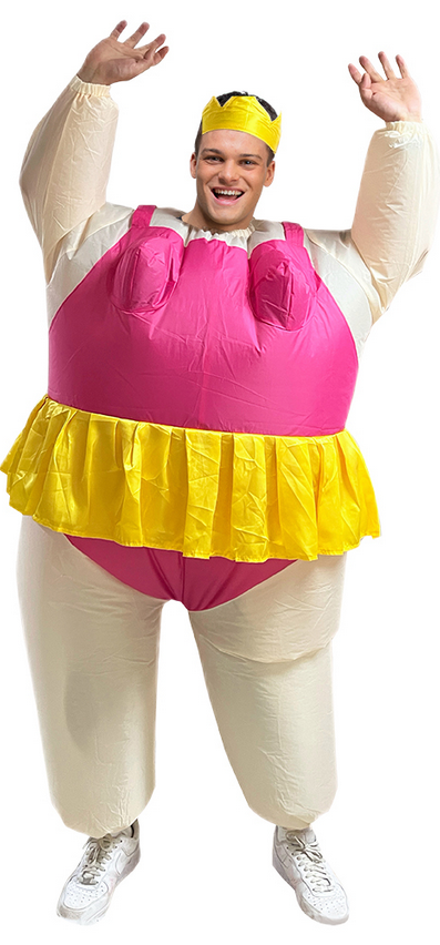 Inflatable Ballerina Costume Mens Stag Night Fancy Dress Funny Comedy Ballet