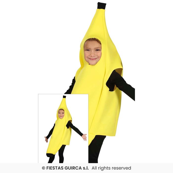 Banana Costume Kids Novelty Food Fancy Dress Outfit Boys Girls Age 5-12