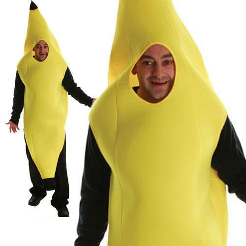Mens Banana Fancy Dress Costume Stag Night Bananas Comedy Outfit OS