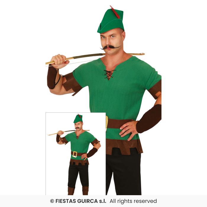 Forest Bandit Adults Robin Hood Fancy Dress Fairytale Costume Mens Outfit S-XL