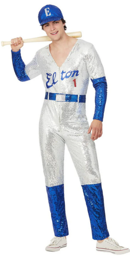 Elton John Costume Official Walk Of Fame Baseball Mens Ladies Fancy Dress Deluxe