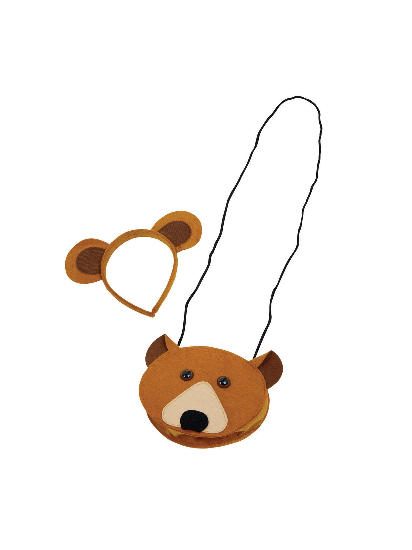 Bear Bag & Ears Set Kids Book Day Fancy Dress Accessory Animal Outfit Props