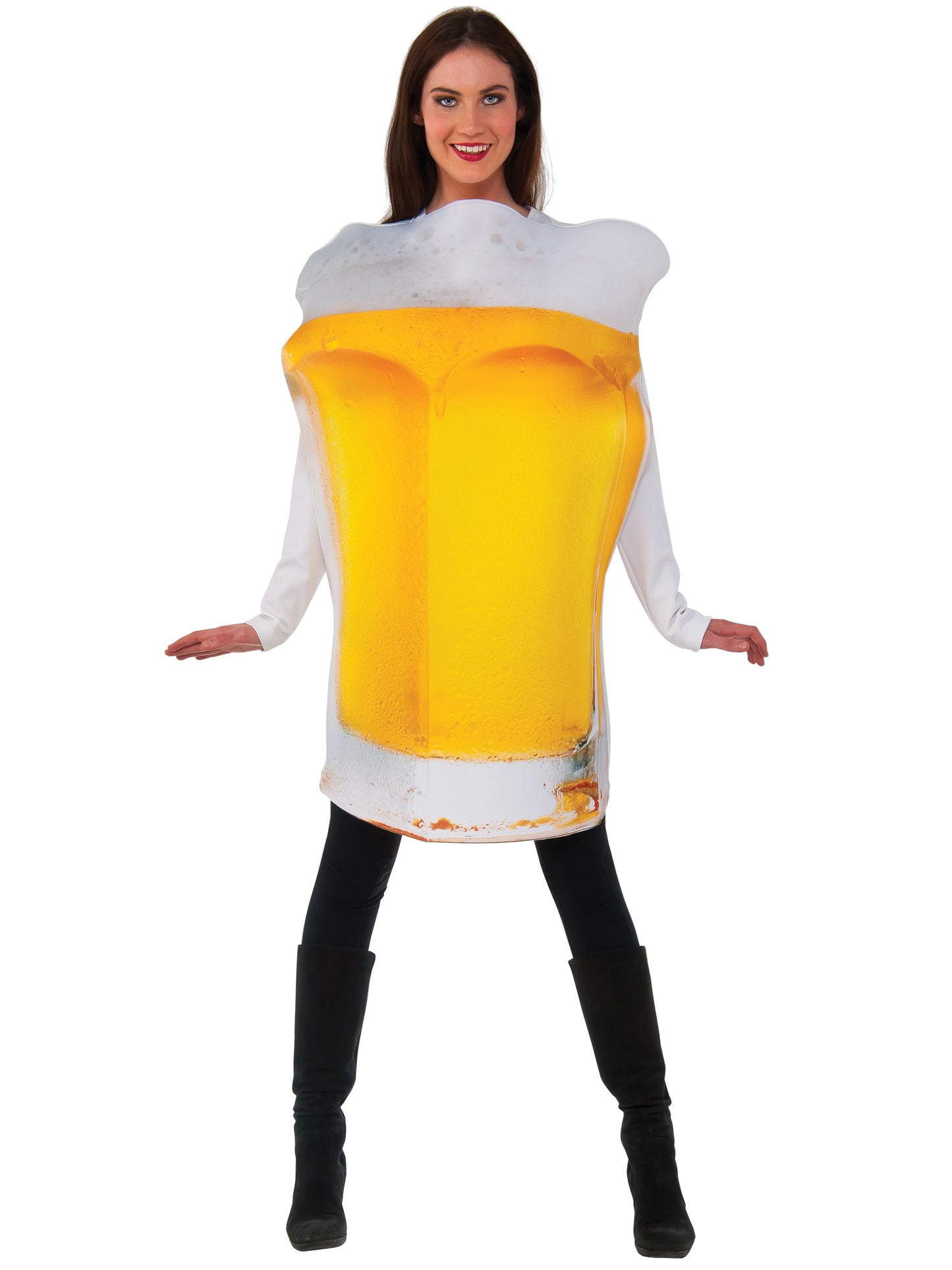 Pint Of Beer Costume Adults Stag Night Fancy Dress Outfit Mens Ladies